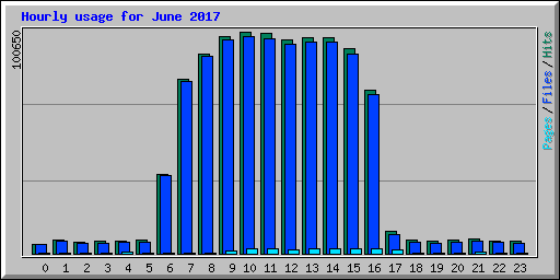 Hourly usage for June 2017