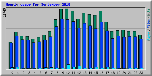 Hourly usage for September 2018